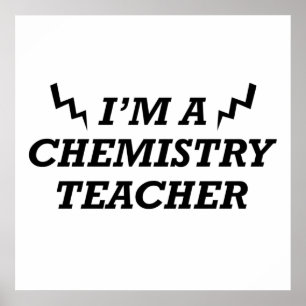 Póster Citas divertidas sobre el profesor de química