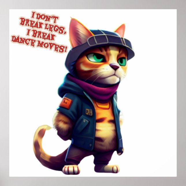 Póster Citas graciosas de un jefe de una banda de gatos (Frente)