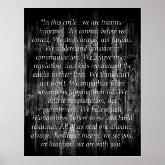 Póster Citas informadas sobre el trauma