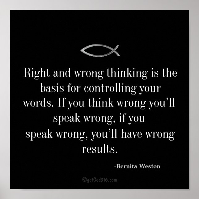 Póster Citas inspiradoras claves de disciplina (Frente)