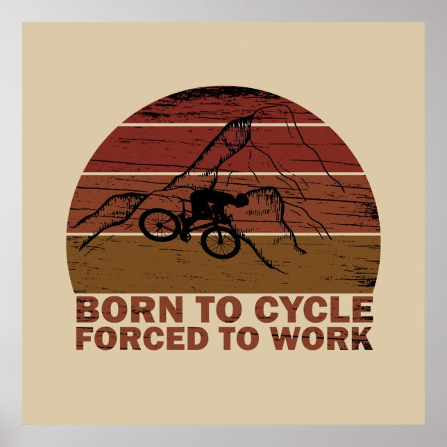 Póster citas inspiradoras de ciclismo (Frente)