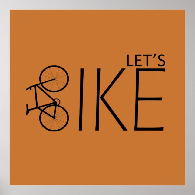 Póster citas inspiradoras de ciclismo (Frente)