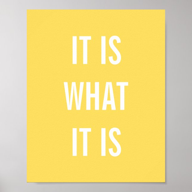 Póster Citas inspiradoras de vida blanca amarilla Citas 8 (Frente)