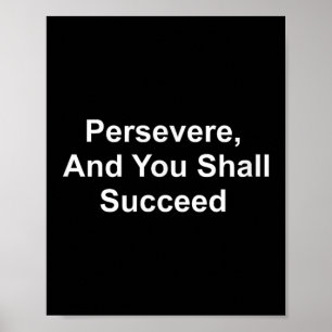 Póster Citas inspiradoras - Perseverar Y Usted