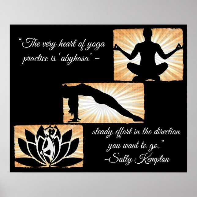 Póster Citas inspiradoras Yoga Meditación Nueva Edad Post (Frente)