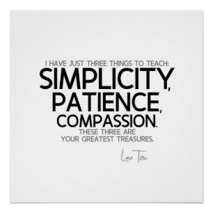 Póster CITAS: Lao Tzu: Simplicidad, paciencia, compasión