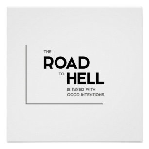 Póster Citas MODERNAS: camino al infierno, buenas