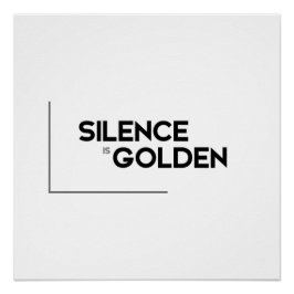 Póster Citas MODERNAS: el silencio es oro