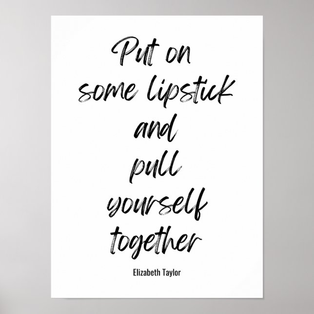 Póster Citas motivacionales Inspiradoras de Elizabeth Tay (Frente)