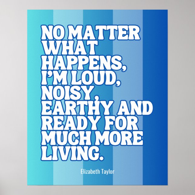 Póster Citas motivacionales Inspiradoras de Elizabeth Tay (Frente)
