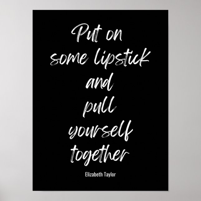 Póster Citas motivacionales Inspiradoras de Elizabeth Tay (Frente)