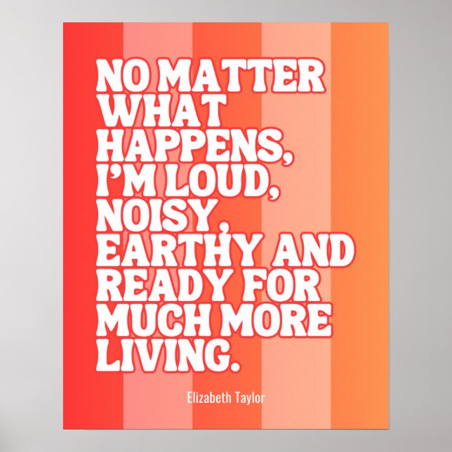 Póster Citas motivacionales Inspiradoras de Elizabeth Tay (Frente)