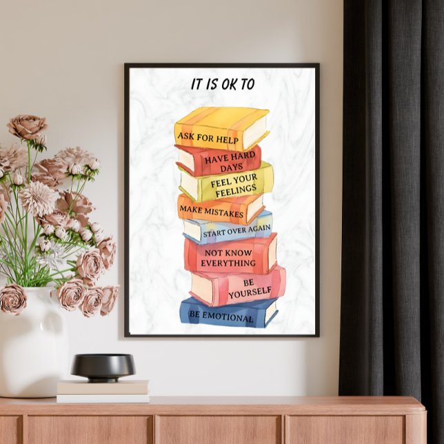 Póster Citas motivacionales Libros de color de agua Poste (Subido por el creador)