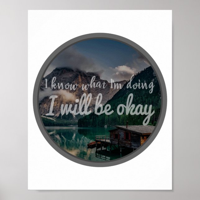 Póster citas motivacionales para vibraciones positivas (Frente)