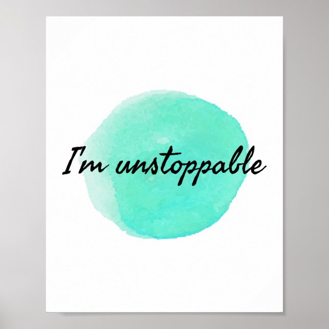 Póster citas motivacionales y inspiradoras para el éxito. (Frente)