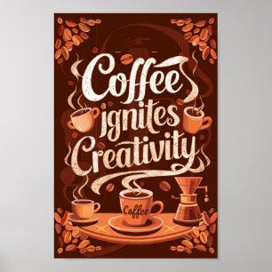 Póster Citas motivadoras de creatividad para amantes del