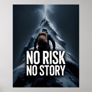 Póster Citas Motivadoras Inspiradoras Sin Riesgo Sin Hist