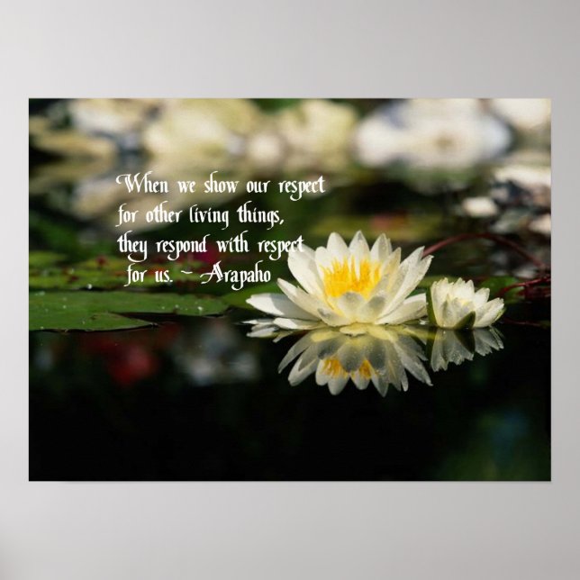 Póster Citas nativas norteamericanas (Frente)