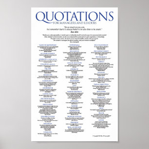 Póster Citas para los encargados y los líderes