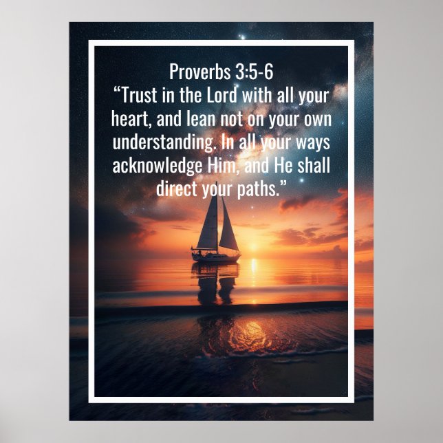 Póster Citas personalizadas de versículos de la biblia y  (Frente)