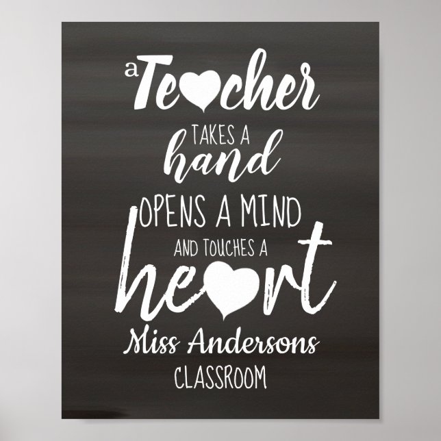 Póster Citas personalizadas Inspiradoras del profesor (Frente)