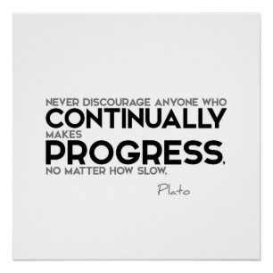 Póster CITAS: Platón: Continuamente progreso