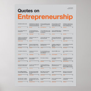 Póster Citas sobre Poster de emprendedores - Edición gris