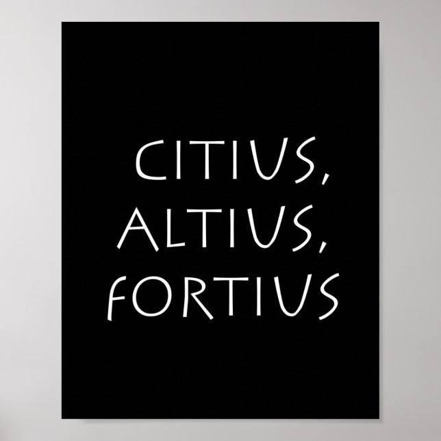 Póster Citius altius fortius (Frente)