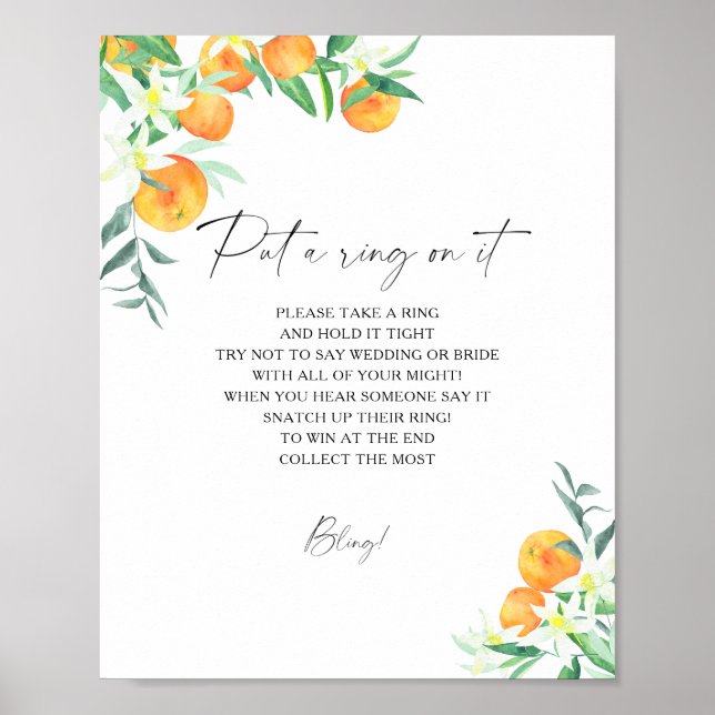 Póster Cítrico - primavera ponle un anillo en el juego (Frente)