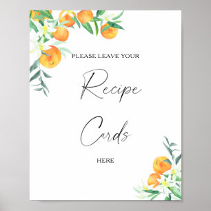 Póster Cítrico - Tu tarjeta de receta aquí