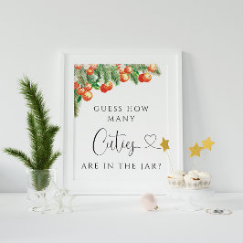 Póster Cítricos naranjas adivinan cuántos cuties hay en e