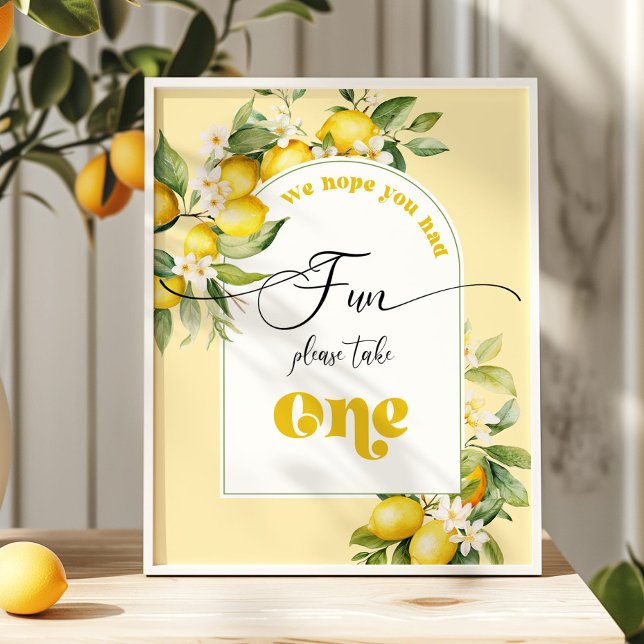 Póster Cítricos Sunshine y limonadas Favor de tomar uno (Subido por el creador)