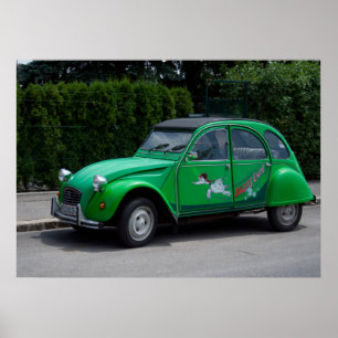 Póster Citroen 2 CV Green Saussente