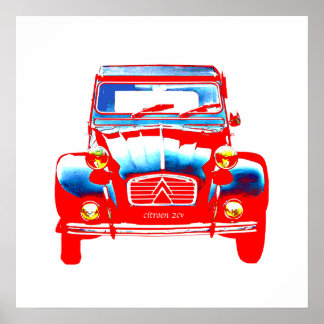 Póster Citroen 2 CV poster