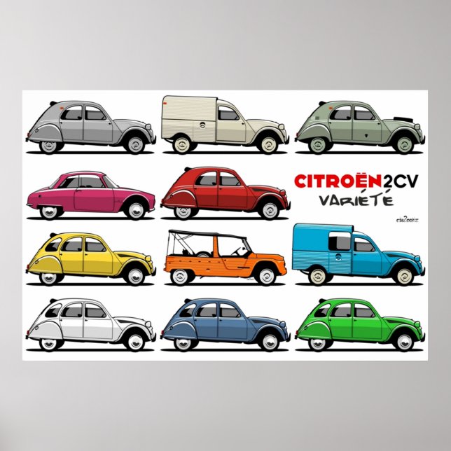 Póster Citroën 2CV (Frente)