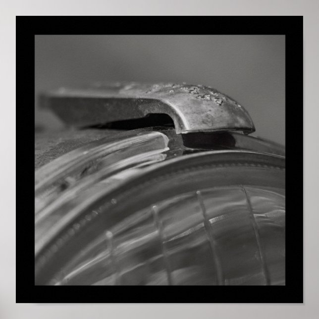 Póster Citroen 2cv Afiche clásico vintage, diseño retro (Frente)