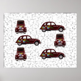 Póster Citroën 2CV - Ente - Döschwo