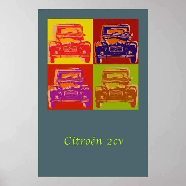 Póster Citroen 2CV poster grande (Frente)