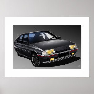 Póster Citroen BX 16V Poster ilustrado