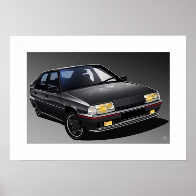 Póster Citroen BX 16V Poster ilustrado (Frente)