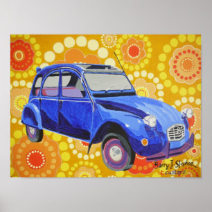 Póster Citroen clásica 2cv