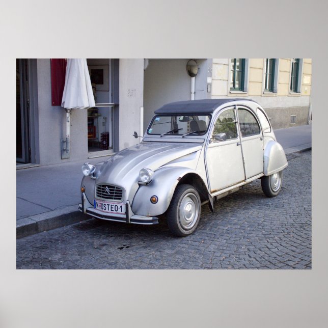 Póster Citroën Silver 2CV (Frente)