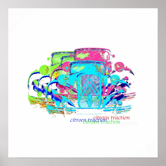 Póster Citroen traction avant poster (Frente)