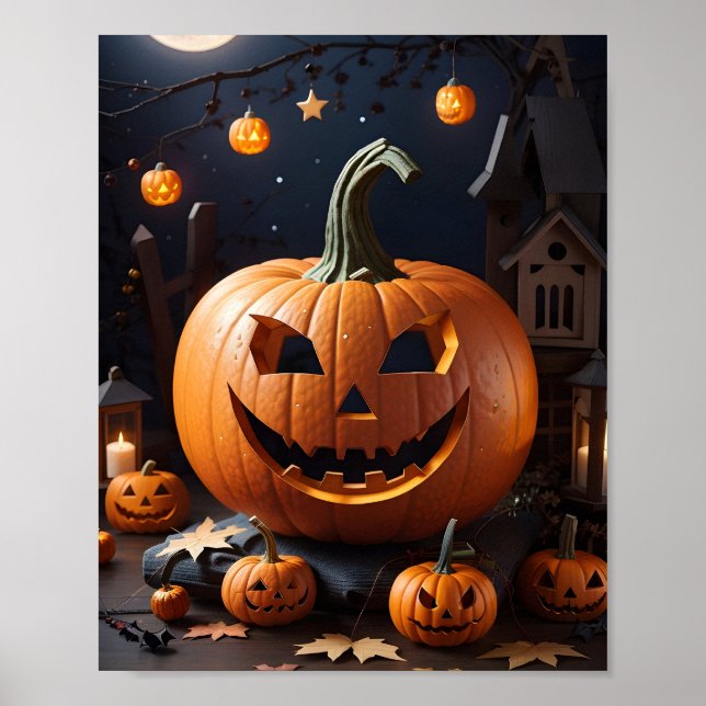 Póster Citrouilles Halloween  (Frente)
