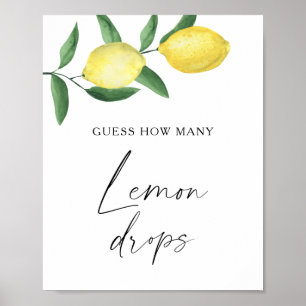 Póster Citrus - adivinen cuántas gotas de limón