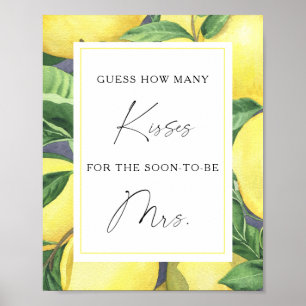 Póster Citrus - ¿Cuántos besos? Juego para la fiesta de s