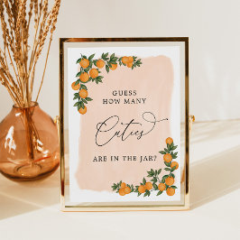 Póster Citrus Cuántos cubanos hay en el Rótulo de juego d