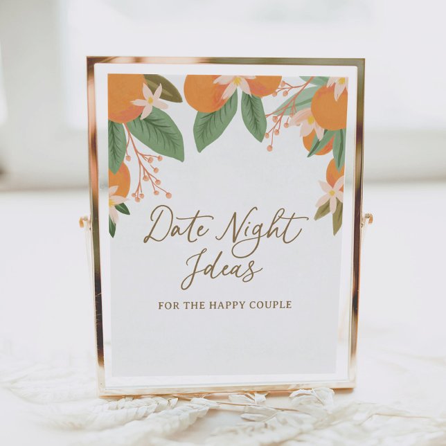 Póster Citrus Date Night Ideas Bridal Shower Rótulo (Subido por el creador)