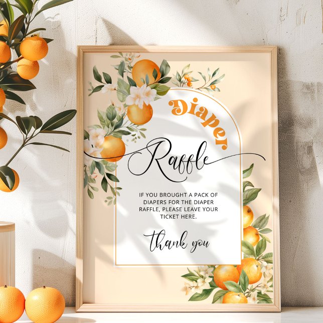 Póster Citrus diaper raffle cutie baby ducha (Subido por el creador)