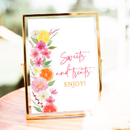 Póster Citrus Floral Sweet Tratos Ducha Bridal